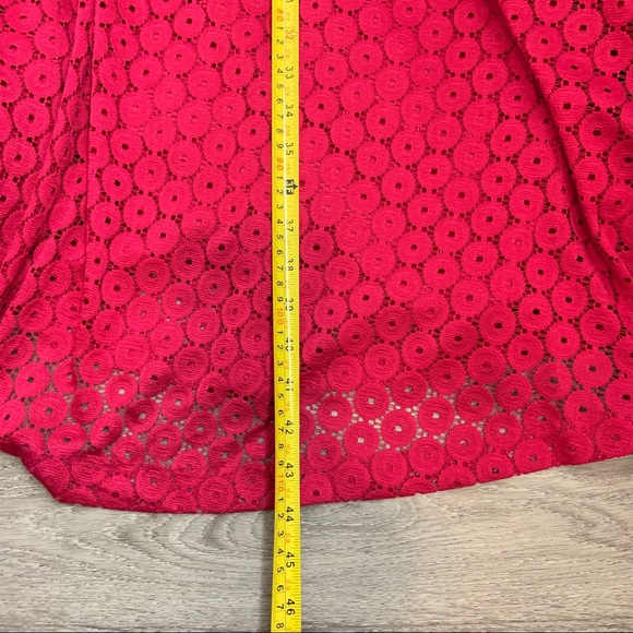 Lane Bryants Red Magenta Eyelet Wrap Dress 22 - Picture 8 of 8